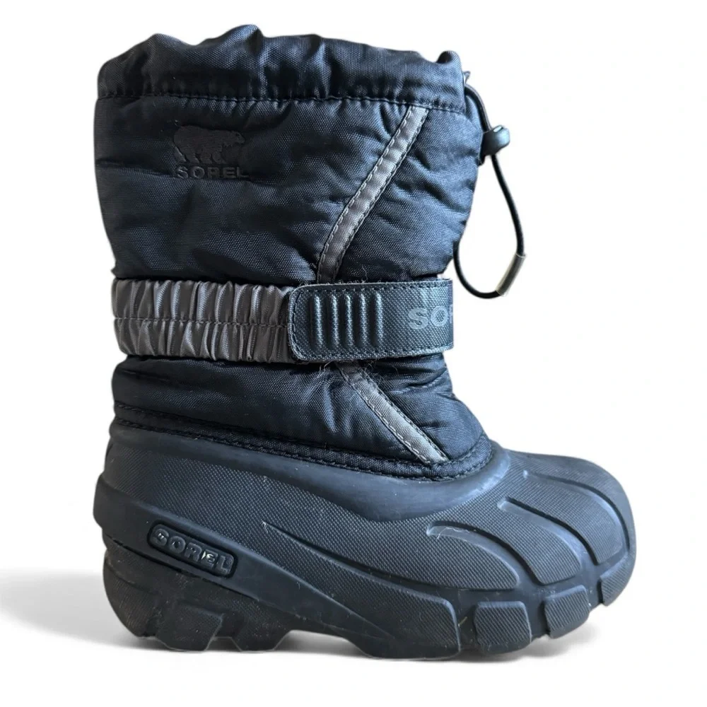 Sorel Kids Waterproof Snow Boots Insulated Warm Winter Outdoor Shoes Black 11